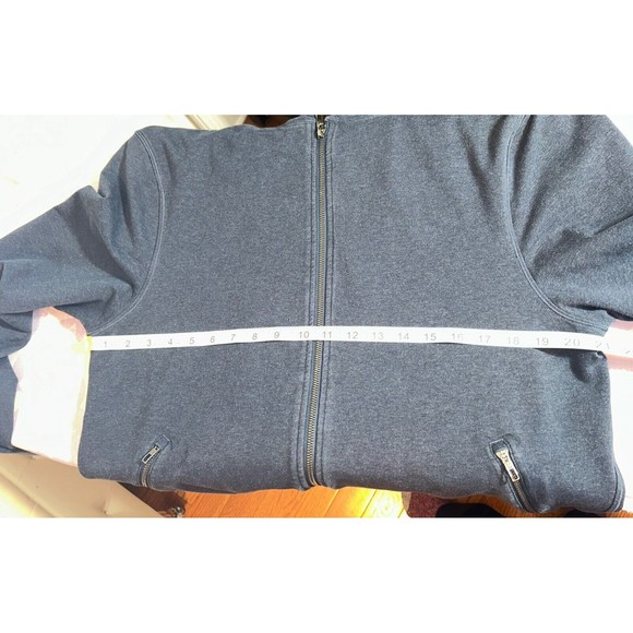 $128 Lululemon Mens Full Zip Up Hoodie Jacket Sz M Hooded Navy Blue Heather - Picture 11 of 14